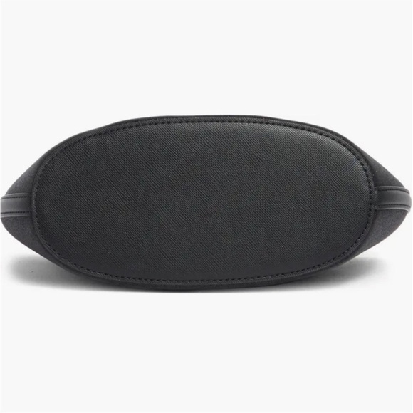 Kate Spade NWT Black Leather Shimmer Removable Crossbody Strap Satchel Tote Bag - Picture 5 of 7